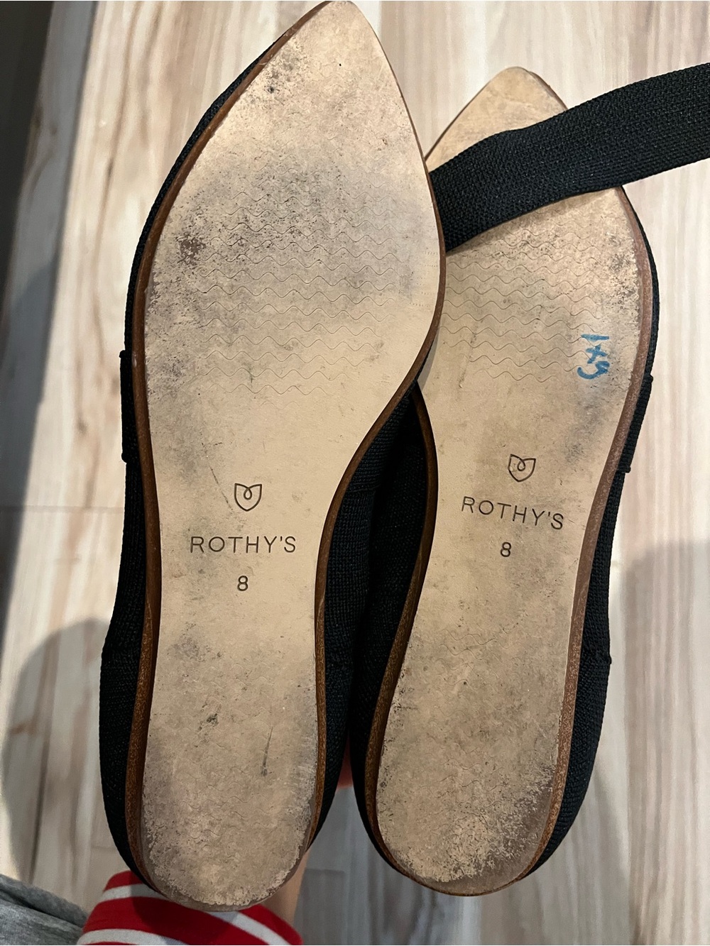 Rothy's Black Bow Pointed Toe Flats - Picture 4 of 4